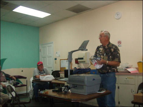 Geezers at a computer class.