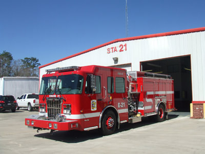 A Cut-N-Shoot fire engine
